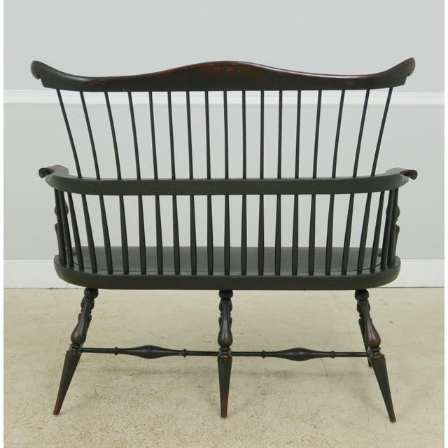 Riverbend Chair Co Painted Windsor Settee Bench Chairish