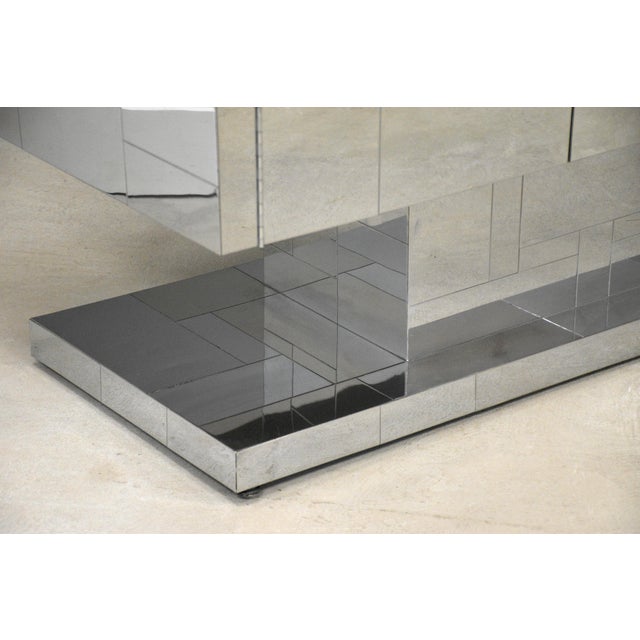 1970s Paul Evans for Directional Cityscape Chrome Cabinet Credenza For Sale - Image 5 of 12