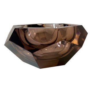 Amethyst-Colored Faceted Murano Glass Ashtray, Italy, 1970s For Sale