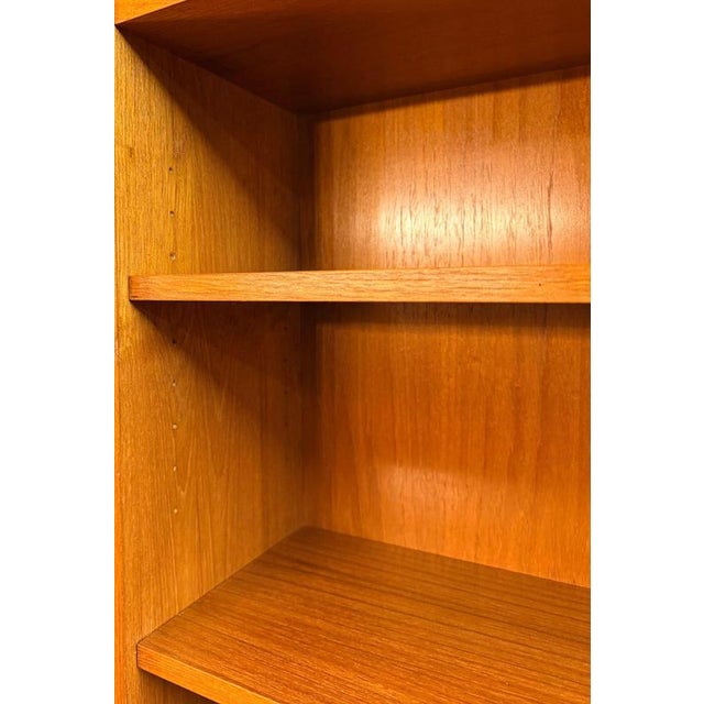 Wood Danish Teak Wall Unit attributed to Sejling Skabe, 1970s For Sale - Image 7 of 8