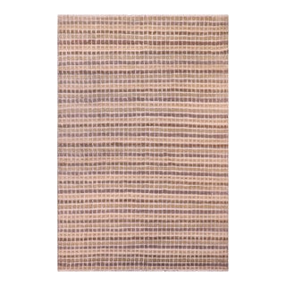 Nomadic Gray/Blue High Low Wool&Silk Rug - 7'10'' X 10'1'' For Sale