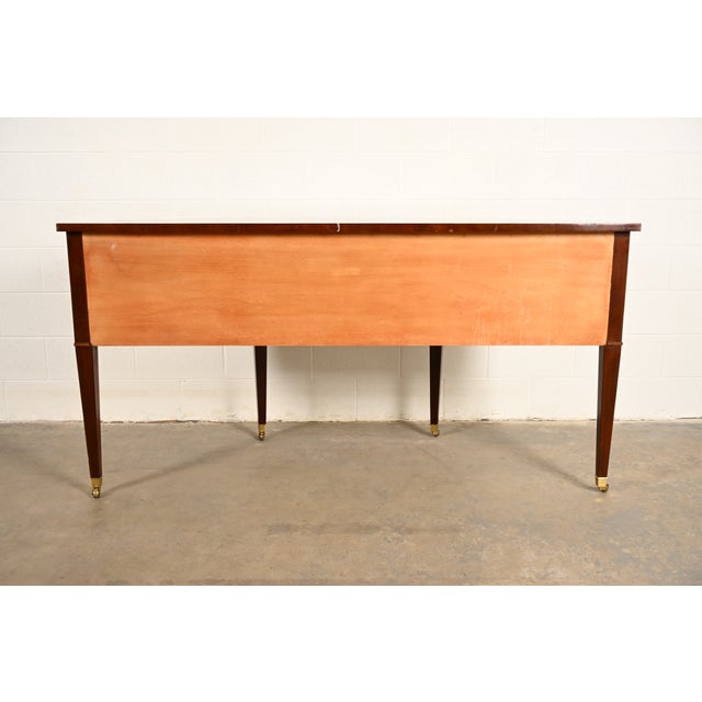 Baker Furniture Federal Inlaid Mahogany Demilune Sideboard Credenza For Sale - Image 16 of 17