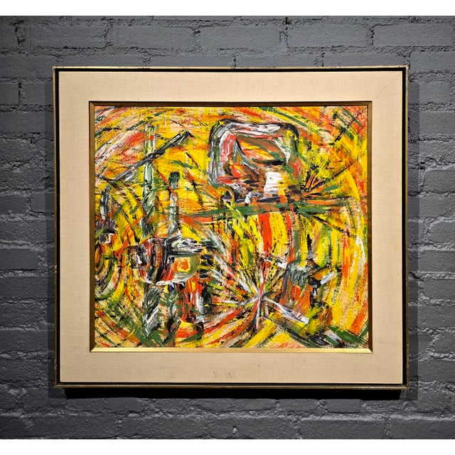 Abstract Paul Brach -1956 Abstract Vortex Composition - Oil Painting For Sale - Image 3 of 11