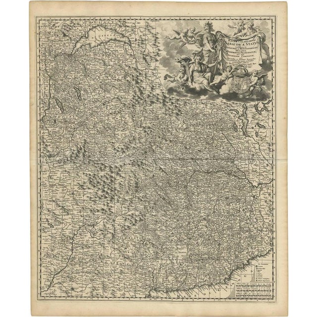 Antique Map of Piedmonte and Savoie Italy by N. Visscher, 1683 For Sale - Image 10 of 10