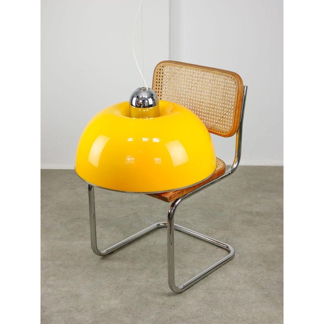 Guzzini Large Space Age Yellow Pendant from Guzzini, 1970s For Sale - Image 4 of 17