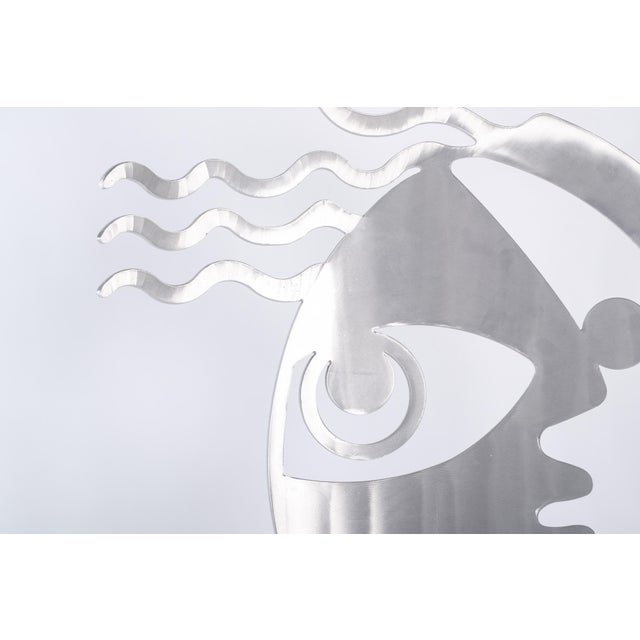 Metal Cubist Girl Aluminum Chair by Christopher Royal for Rockledge Design Studio For Sale - Image 7 of 11