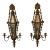 1960s Italian Carved Wood Mirrored Sconces - A Pair For Sale