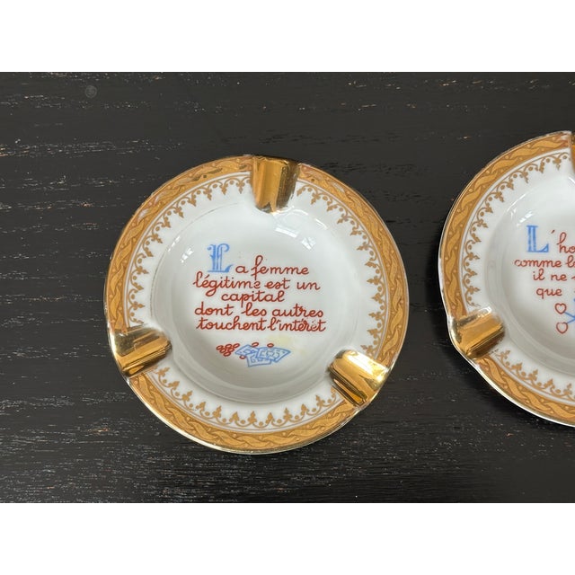 French Vintage French Limoges Ashtray Catchall Set of 2 For Sale - Image 3 of 18