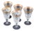 Crystal Glasses with Gilt Rim, Set of 5 For Sale