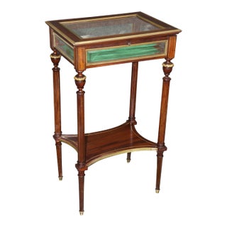 Petite Antique French Louis XVI Style Bronze Mounted Table Vitrine For Sale