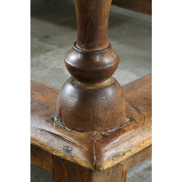 Antique Baroque Nordic Provincial Oak Table, 1800s For Sale - Image 17 of 18