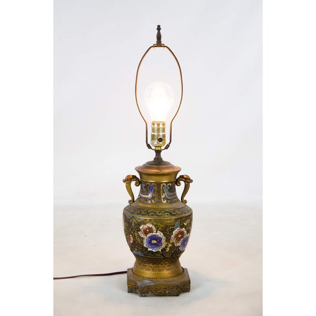Early 20th C. Chinese Cloisonne Enamel on Brass Table Lamp Chairish