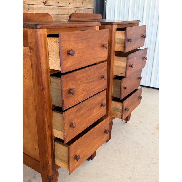 Brown Pair Mid-Century Chattahoochee Furniture Co. Chests, Charleston Provenance on Casters For Sale - Image 8 of 12