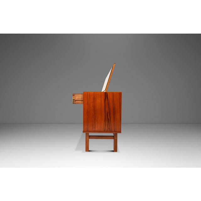 Mid-Century Modern Restored Danish Mid-Century Modern Vanity Dresser in Teak by Nils Jonson for Tørring Møbelfabrik, Denmark, C. 1960s For Sale - Image 3 of 18