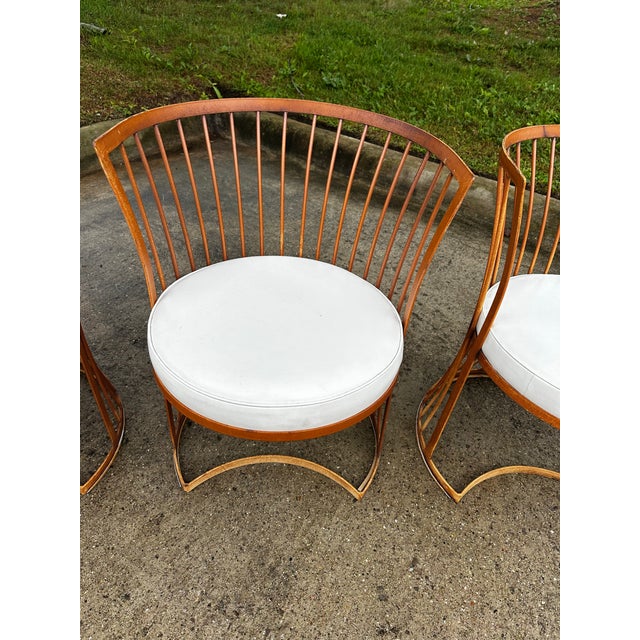 Iconic MCM Russel Woodard Set of 3 Iron Chairs For Sale In Detroit - Image 6 of 12