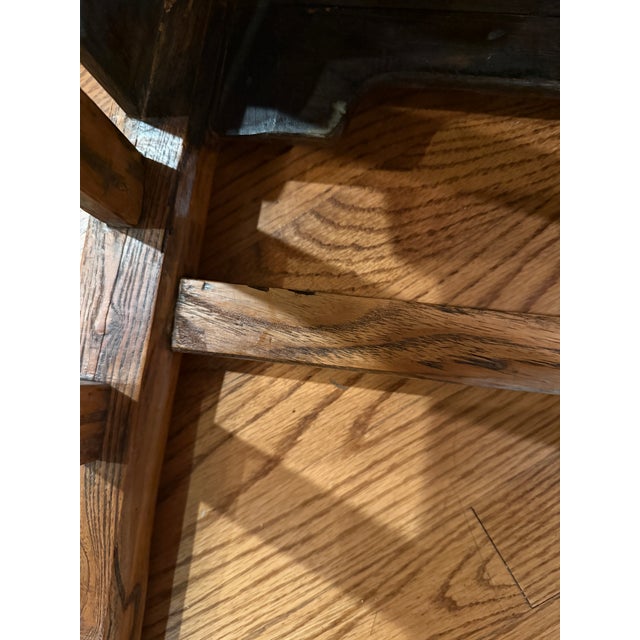 Antique Chinese Hardwood Elm Low Side Table / Stool For Sale - Image 16 of 17