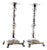 Silver Candlesticks with Turned Stems, Set of 2 For Sale