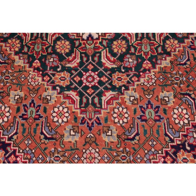 Shabby Chic Vintage Persian Tabriz Mahi Purple/Rust Wool Rug - 10'0'' X 12'7'' For Sale - Image 4 of 10
