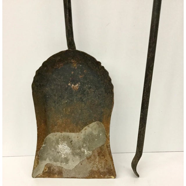 From a large French Chateau this antique set of tools from the late 1800’s still works perfectly. The ancient patina is...