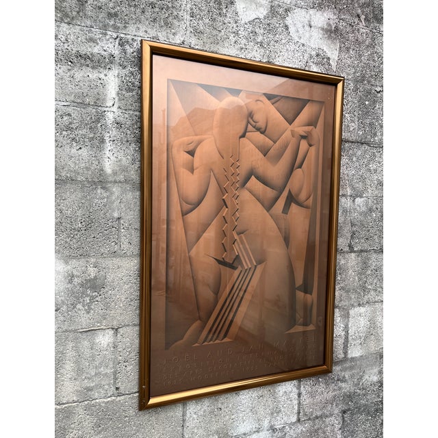 Vintage Jan & Joël Martel 1925 Paris International Exhibition of the Decorative Arts and Industries Framed Art Deco...