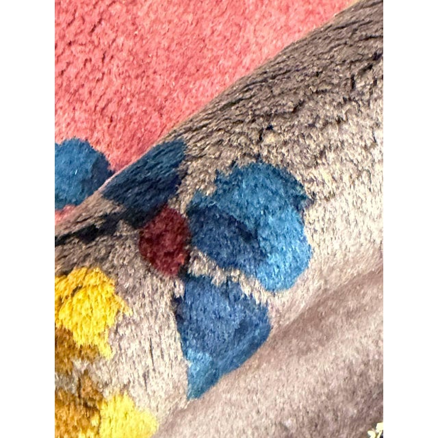 Rose Pasargad DC Antqiue Chinese Art Deco Rug For Sale - Image 8 of 17