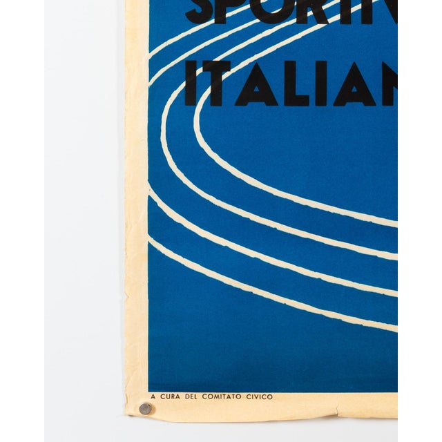 1960s Italian Sports Center Original Lithograph by Corrado Mancioli, 1960 For Sale - Image 5 of 9