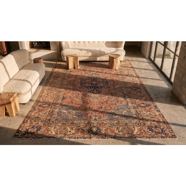 19th Century Persian Sarouk Farahan Carpet 6' 2" x10' 4" For Sale - Image 13 of 15