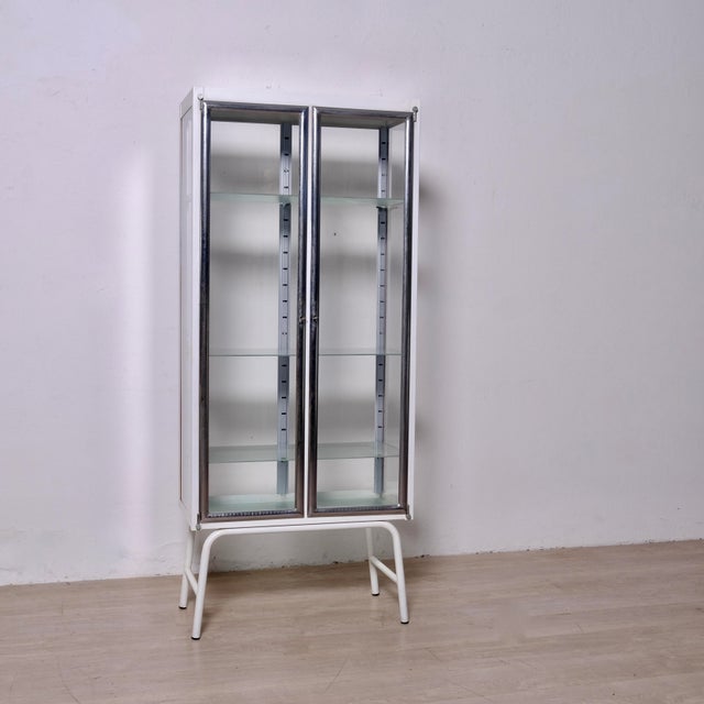 Vintage Italian Medical Display Cabinet, 1960s For Sale - Image 12 of 12