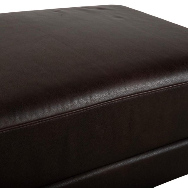 Moule Leather Stool in Brown by Brühl For Sale - Image 4 of 11