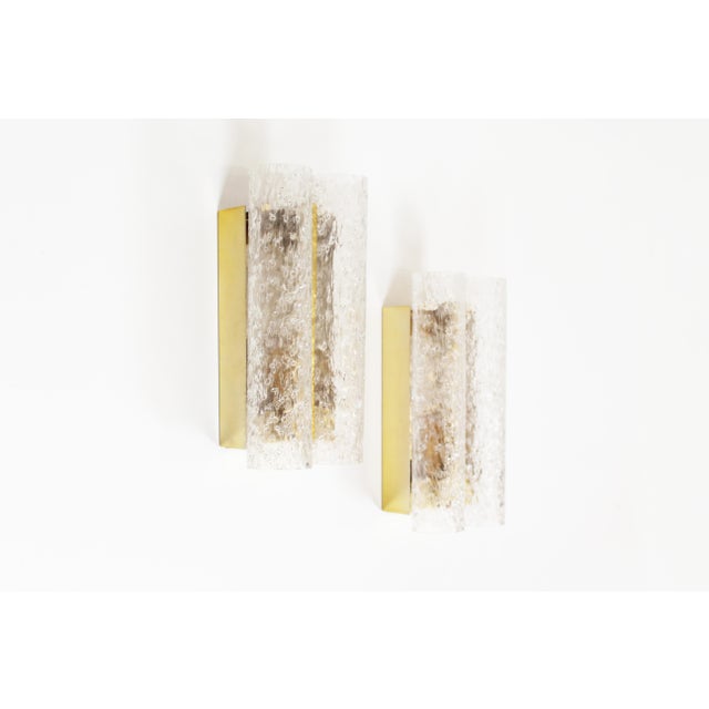 Wall Lamps in Brass Plated Metal and Glass from Doria Leuchten, 1970s, Set of 2 For Sale - Image 9 of 9