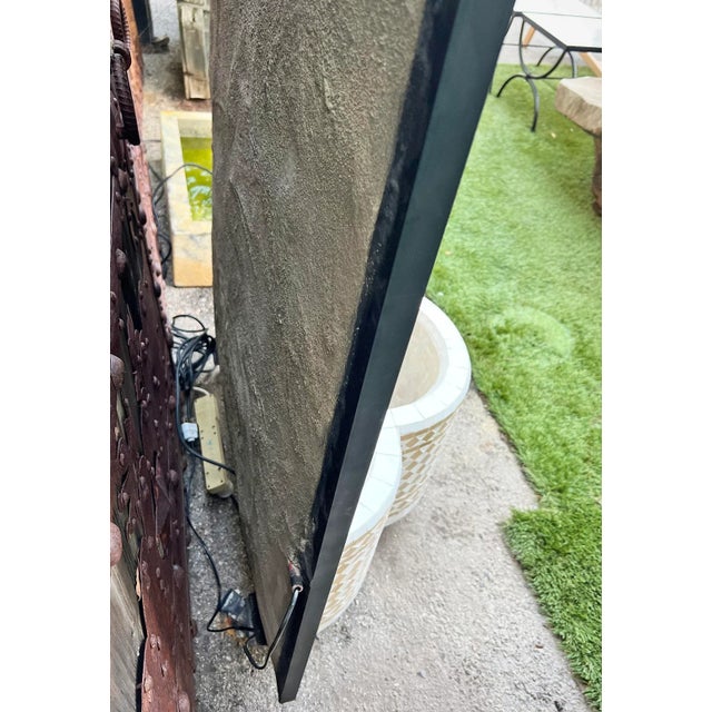 Metal Outdoor White & Tan Mosaic Wall Fountain For Sale - Image 7 of 9