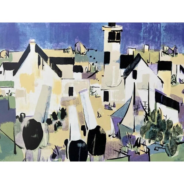 Bring the charm of Mid-Century Paris into your home. Up for sale is a stunning, authentic circa 1950 color lithograph...