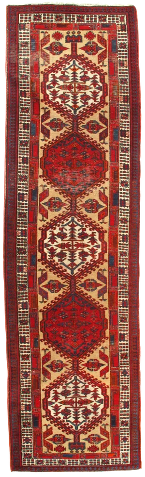 Pasargad N Y Persian Serab Wool Runner Rug - 3'2" X 11'3"