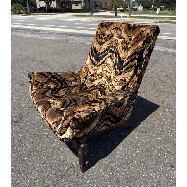 Mid-Century Modern Mid Century Castro Convertible Tufted Lounge Chair & Otto For Sale - Image 3 of 11