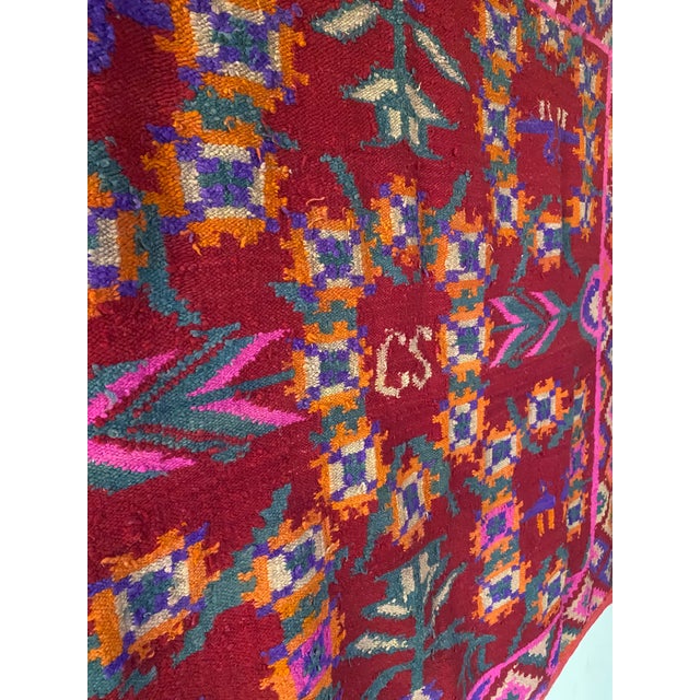 Textile Mid-Late 20th Century Vintage Peruvian Andean Pictorial Wool Textile Wall Hanging (69' X 57.5") For Sale - Image 7 of 13