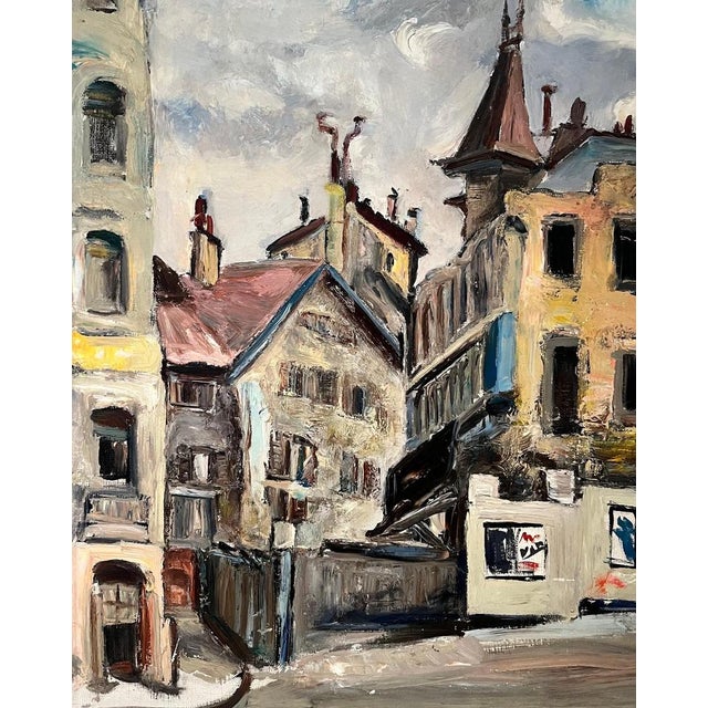 René Beguin, City Façades, Oil on Canvas For Sale - Image 4 of 10