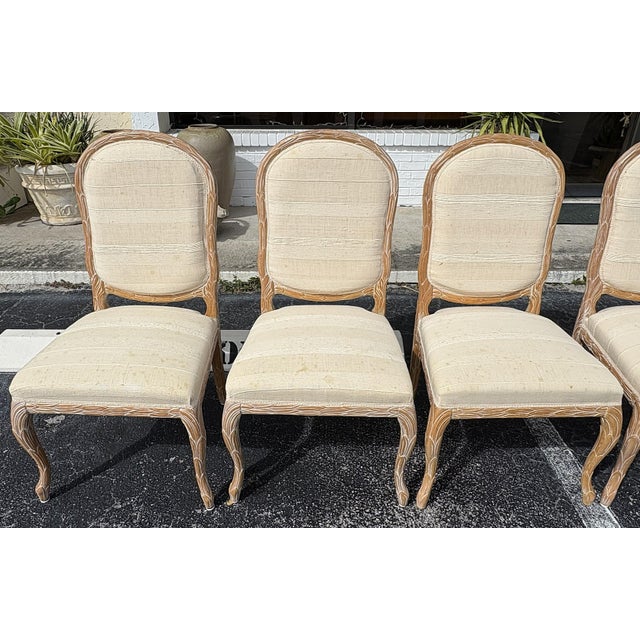 Late 20th Century Vintage Italian Wheat Sheath Dining Chairs by Chateau d'Ax- Set of 6 For Sale - Image 5 of 18