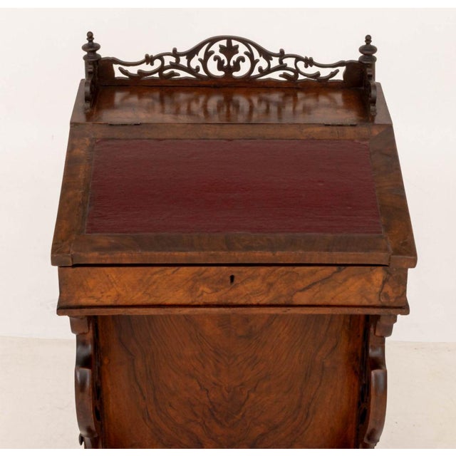 19th Century Victorian Burl Walnut Davenport Desk, 19th C. For Sale - Image 5 of 13