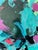 "Beach Days" Large Coastal Modern Statement Painting in Aqua and Teal With Magenta Accents For Sale - Image 13 of 13