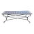84" Rectangular Blue and White Mosaic Dining Table / Tarsi3 For Sale