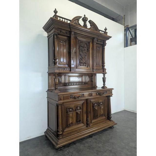 Large Renaissance-Style Cupboard in Walnut For Sale - Image 13 of 18