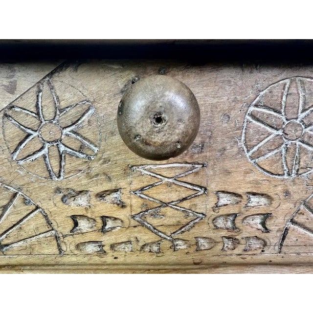 18th Century Bleached Walnut Spanish Colonial Table With Two Drawers For Sale - Image 13 of 18