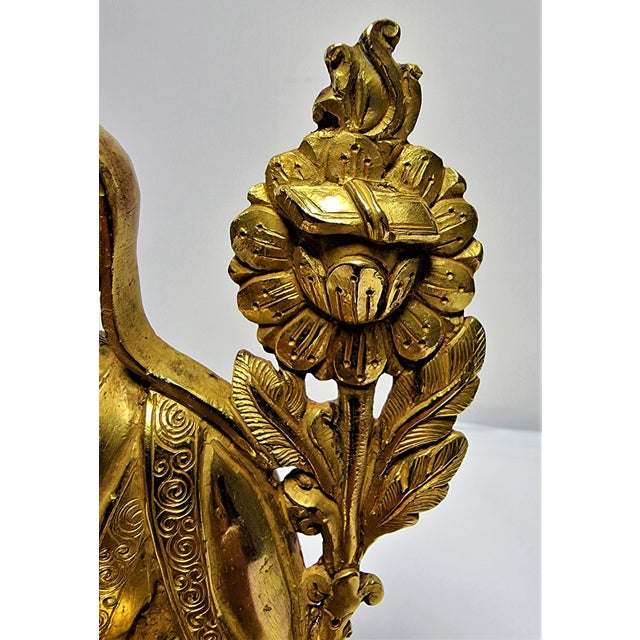 Gilded Seated Buddha on Stylized Lotus Base For Sale - Image 12 of 18