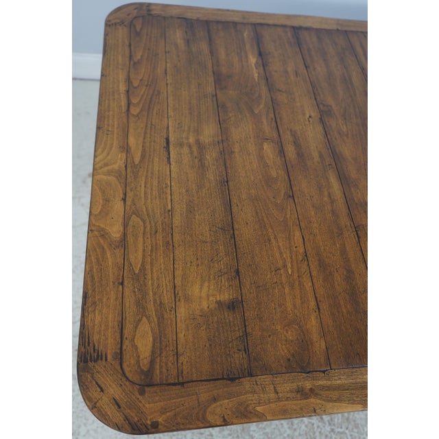 1990s Guy Chaddock Distressed Finish Dining Room Table For Sale - Image 5 of 12