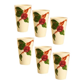 Franciscan China Apple Pattern 12 Oz Tumblers California- Set of 6 For Sale