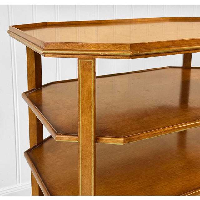 Vintage French Country Octagonal 4-Tier Serving Cart Table For Sale - Image 11 of 13