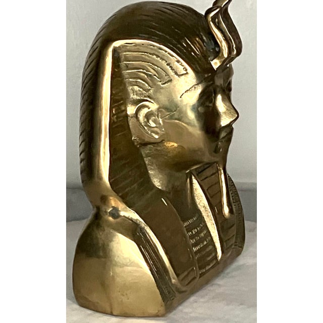 Treasures of Tutankhamun 1979 Traveling Museum Exhibition Bust –6.7 Lbs. For Sale In San Diego - Image 6 of 14