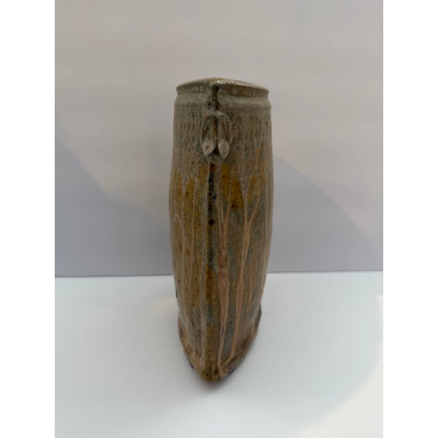Organic Modern Studio Pottery Cachepot / Planter Vessel With Art Nouveau Influence For Sale - Image 4 of 9
