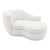 Vladimir Kagan Style Chaise Lounge Post Modern White Boucle For Sale