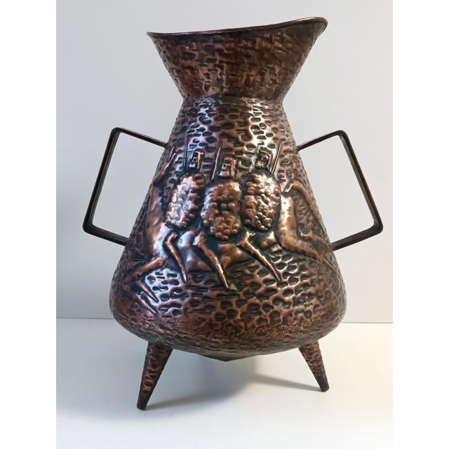 Vintage Copper Umbrella Stand attributed to Angelo Bragalini, Italy, 1960s For Sale - Image 15 of 15